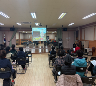 주민자치위원회 노래교실 회원 산림재난(산불) 대응 주민대피 훈련 시청각 교육 관련자료